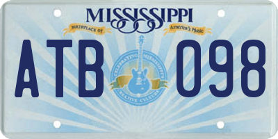 MS license plate ATB098