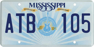 MS license plate ATB105