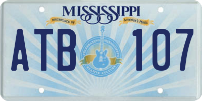 MS license plate ATB107
