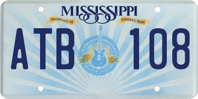 MS license plate ATB108