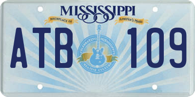 MS license plate ATB109