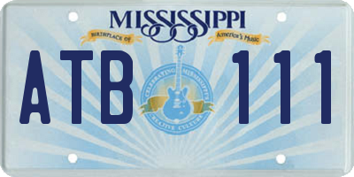MS license plate ATB111