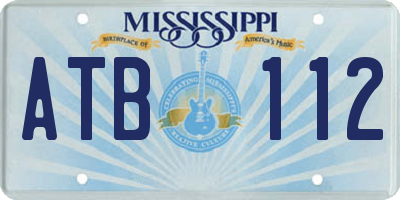 MS license plate ATB112