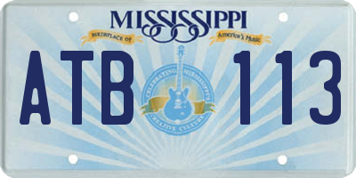 MS license plate ATB113