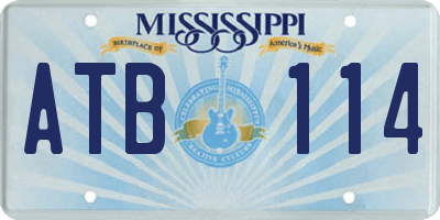 MS license plate ATB114