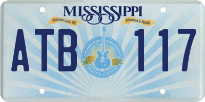 MS license plate ATB117