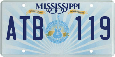 MS license plate ATB119