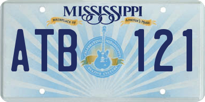 MS license plate ATB121