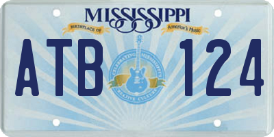 MS license plate ATB124