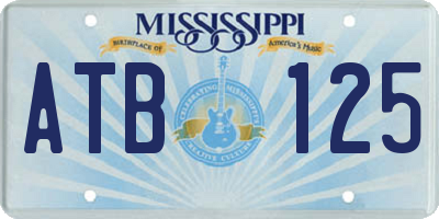 MS license plate ATB125