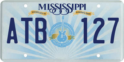 MS license plate ATB127
