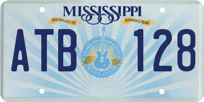 MS license plate ATB128
