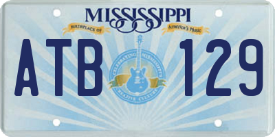 MS license plate ATB129
