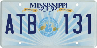 MS license plate ATB131