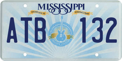 MS license plate ATB132