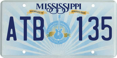 MS license plate ATB135