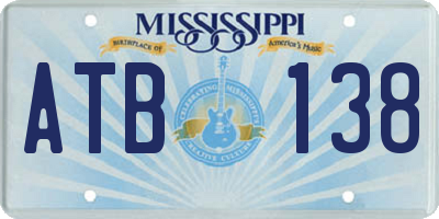 MS license plate ATB138