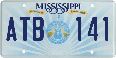 MS license plate ATB141