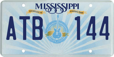 MS license plate ATB144