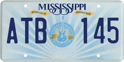 MS license plate ATB145