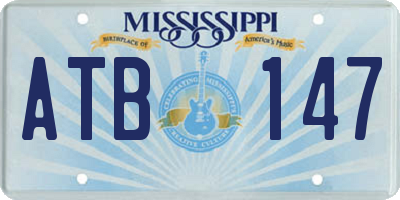 MS license plate ATB147