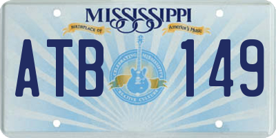 MS license plate ATB149