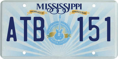 MS license plate ATB151