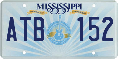 MS license plate ATB152