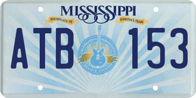 MS license plate ATB153