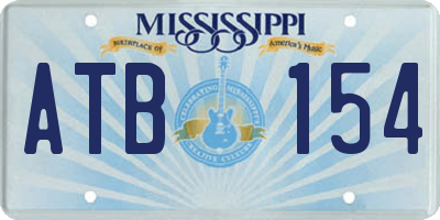 MS license plate ATB154