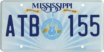MS license plate ATB155