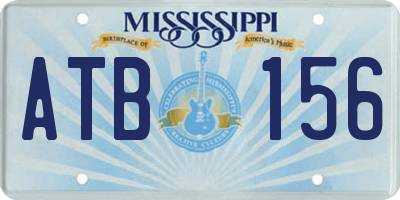 MS license plate ATB156