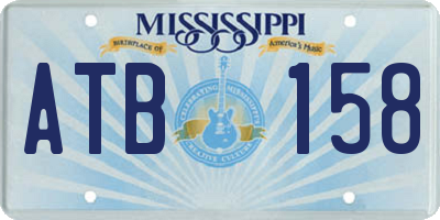 MS license plate ATB158