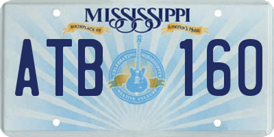 MS license plate ATB160
