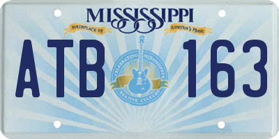 MS license plate ATB163