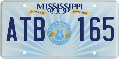 MS license plate ATB165