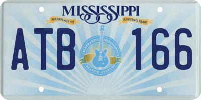 MS license plate ATB166