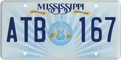 MS license plate ATB167
