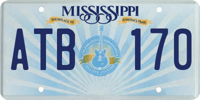 MS license plate ATB170