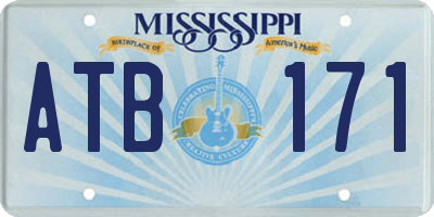 MS license plate ATB171