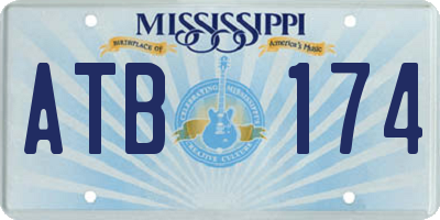 MS license plate ATB174