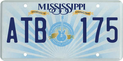 MS license plate ATB175