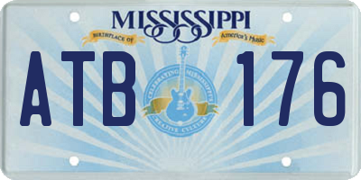 MS license plate ATB176