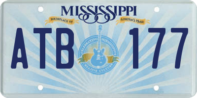 MS license plate ATB177