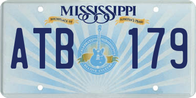 MS license plate ATB179