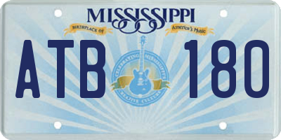 MS license plate ATB180
