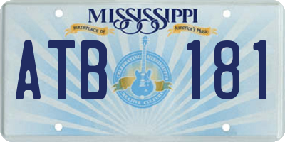 MS license plate ATB181