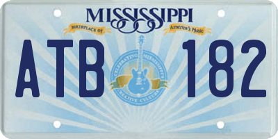 MS license plate ATB182
