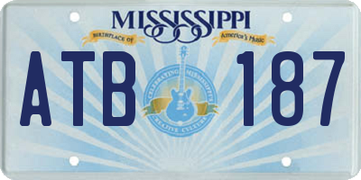 MS license plate ATB187