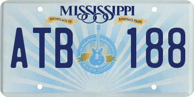 MS license plate ATB188